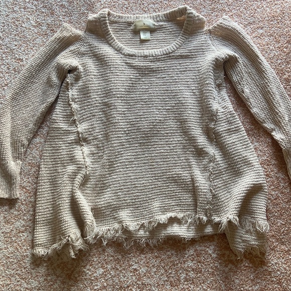 Ruby Moon Anthropologie Cold Shoulder Sweater - Picture 1 of 5